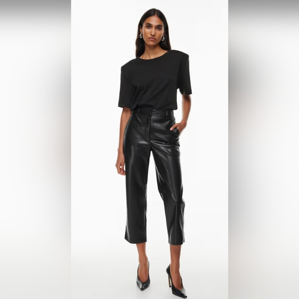 ARITZIA ..Command Pant Rich Mocha  Brown Fuax